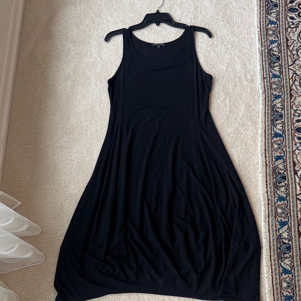 Eileen Fisher Classic Black Midi Dress